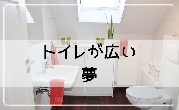【夢占い】トイレが広い夢